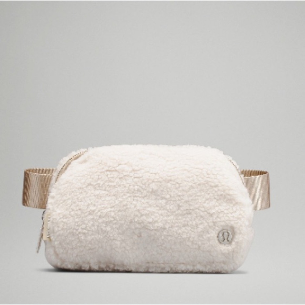 Lululemon Cream Sherpa Belt Bag